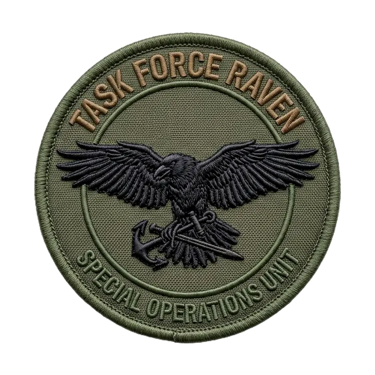Finished raised 3D embroidered patch