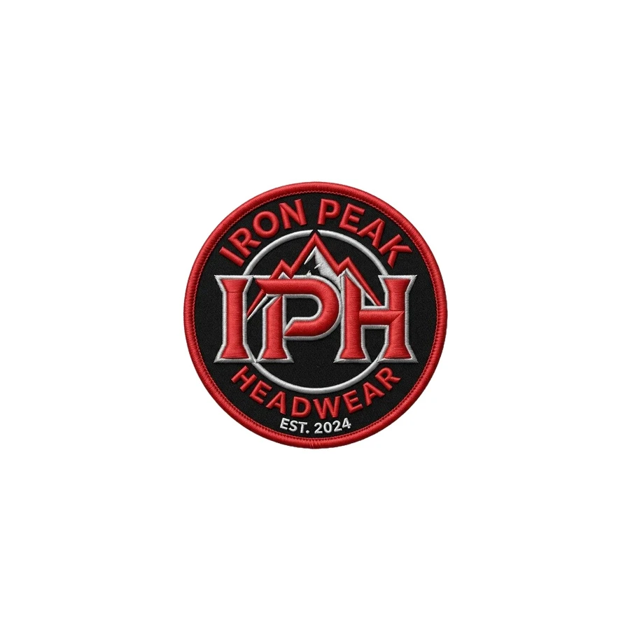 Custom Huron Mining raised embroidered oval patch