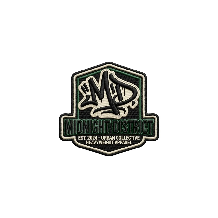 Custom raised embroidered horse-and-rider patch