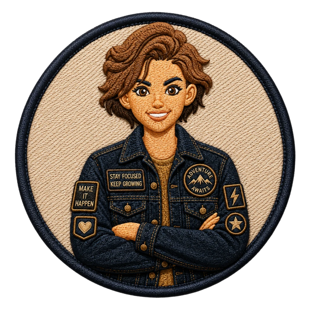 Finished raised 3D embroidered patch