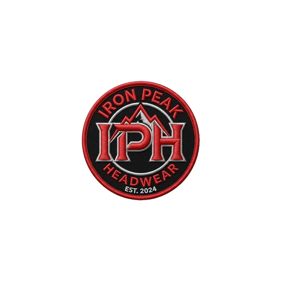 Custom Huron Mining raised embroidered oval patch
