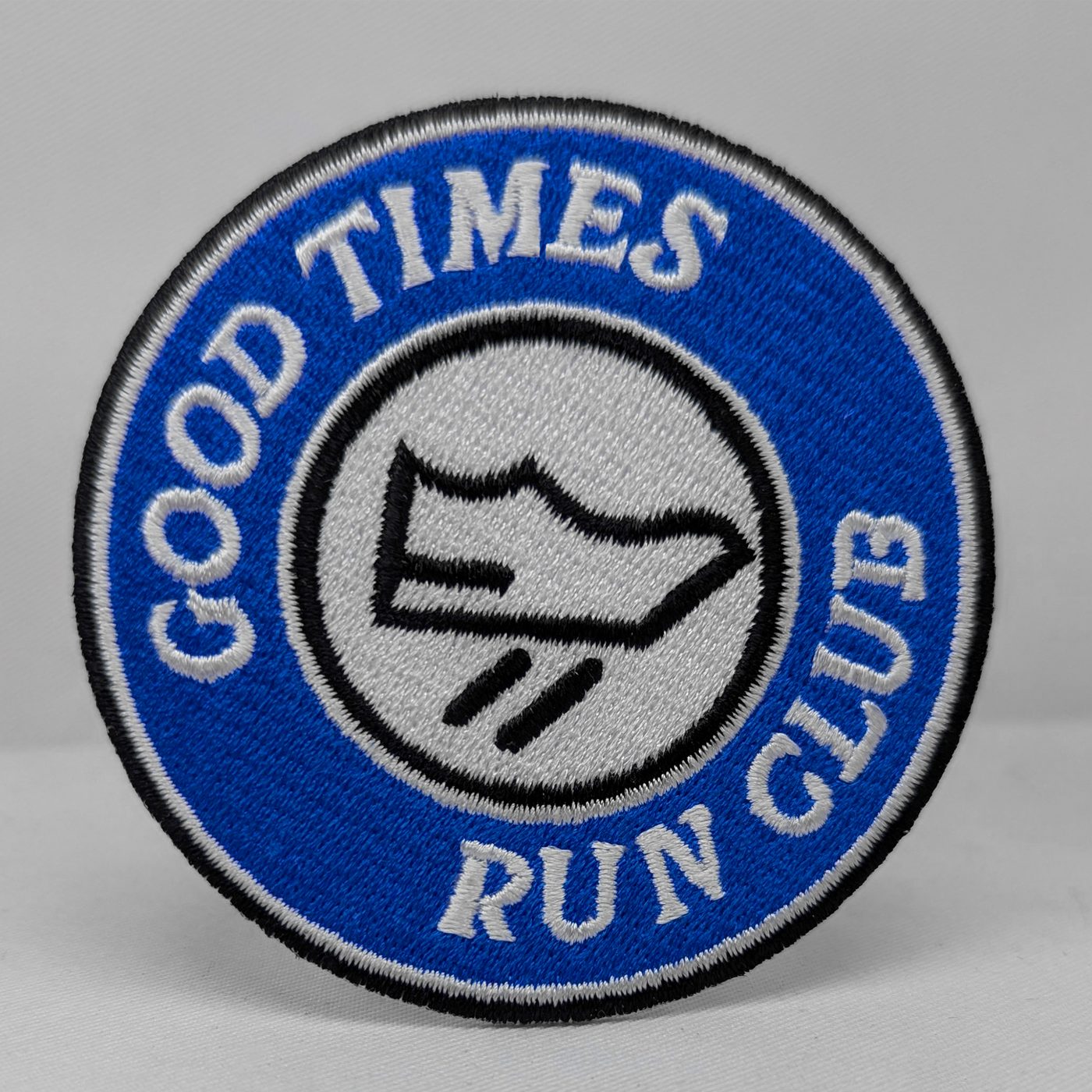 Custom Good Times Run Club circular patch
