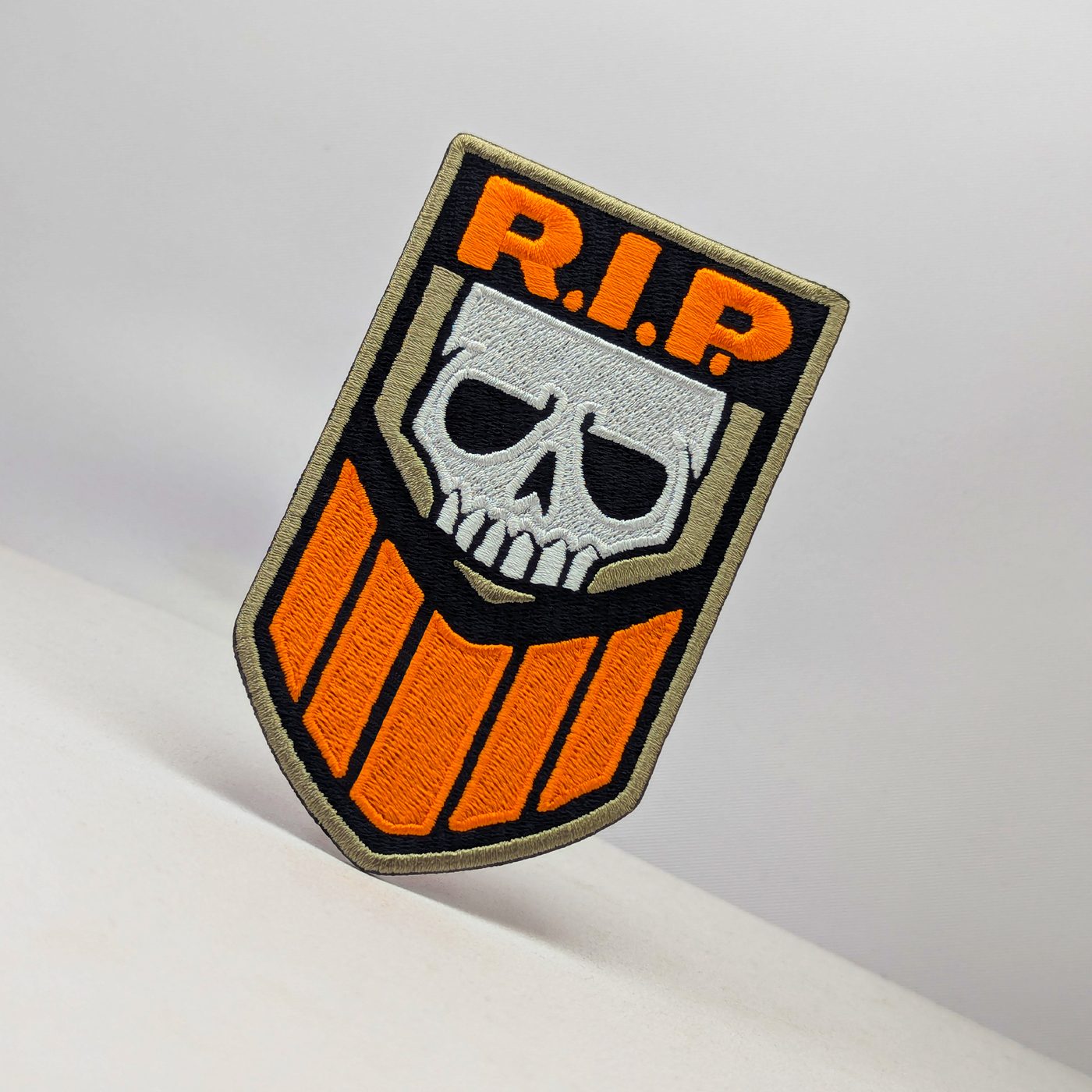 Custom letterman-style shield patch