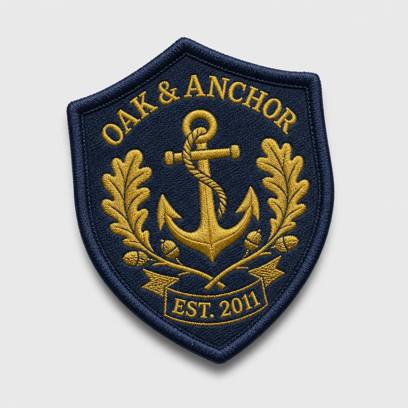 Custom embroidered shield crest patch