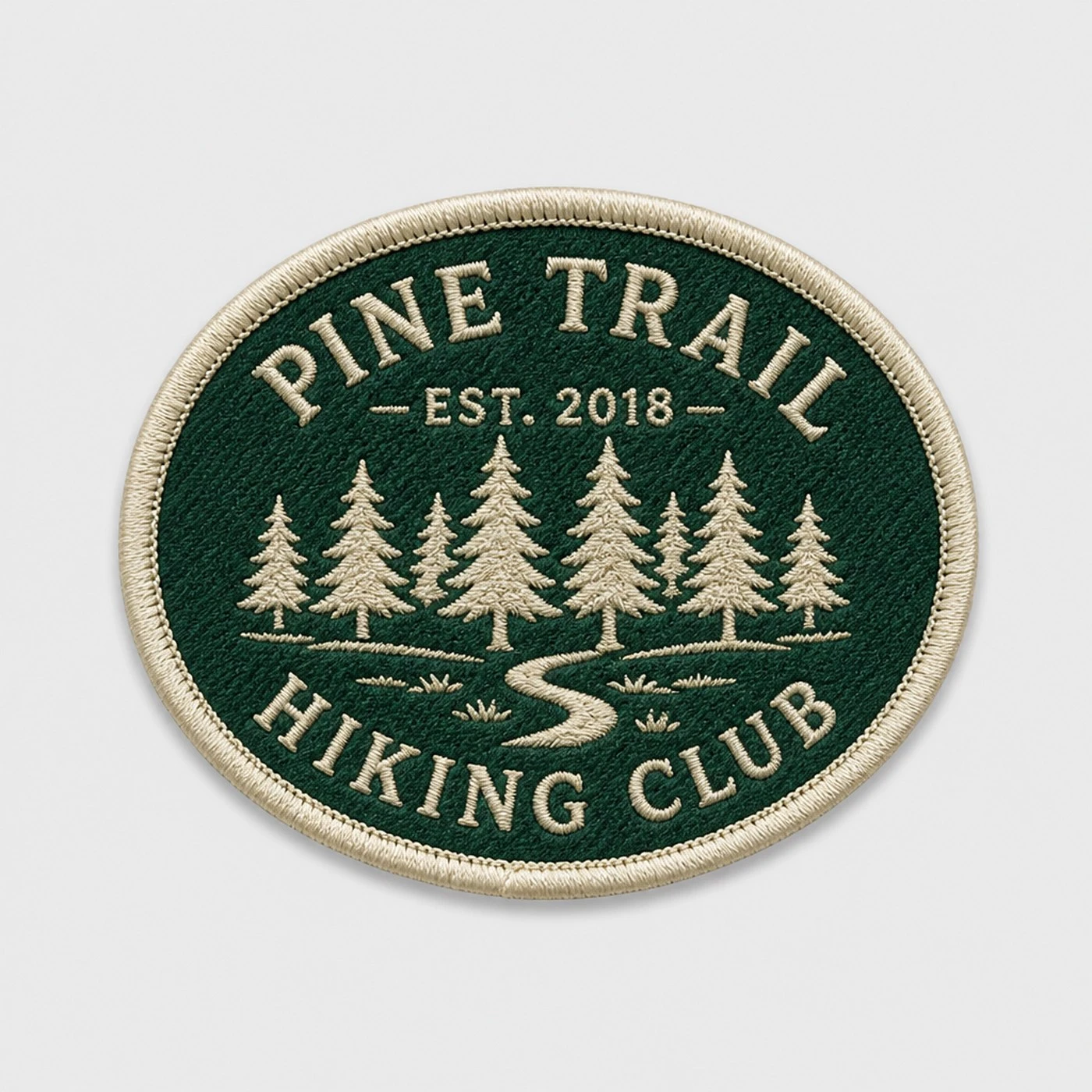 Custom embroidered hiking club patch
