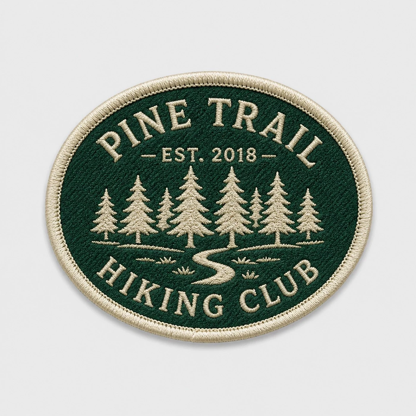 Custom embroidered hiking club patch