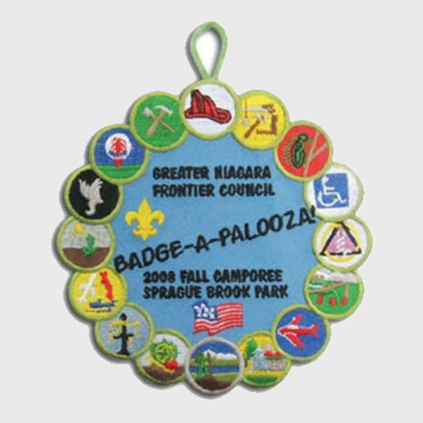 Custom circular embroidered camporee patch