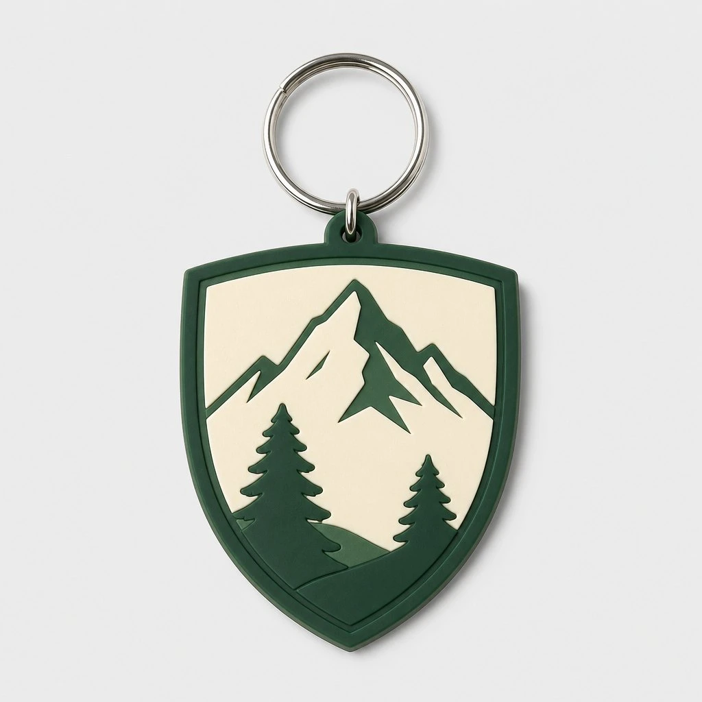 Custom PVC hiking club keychain