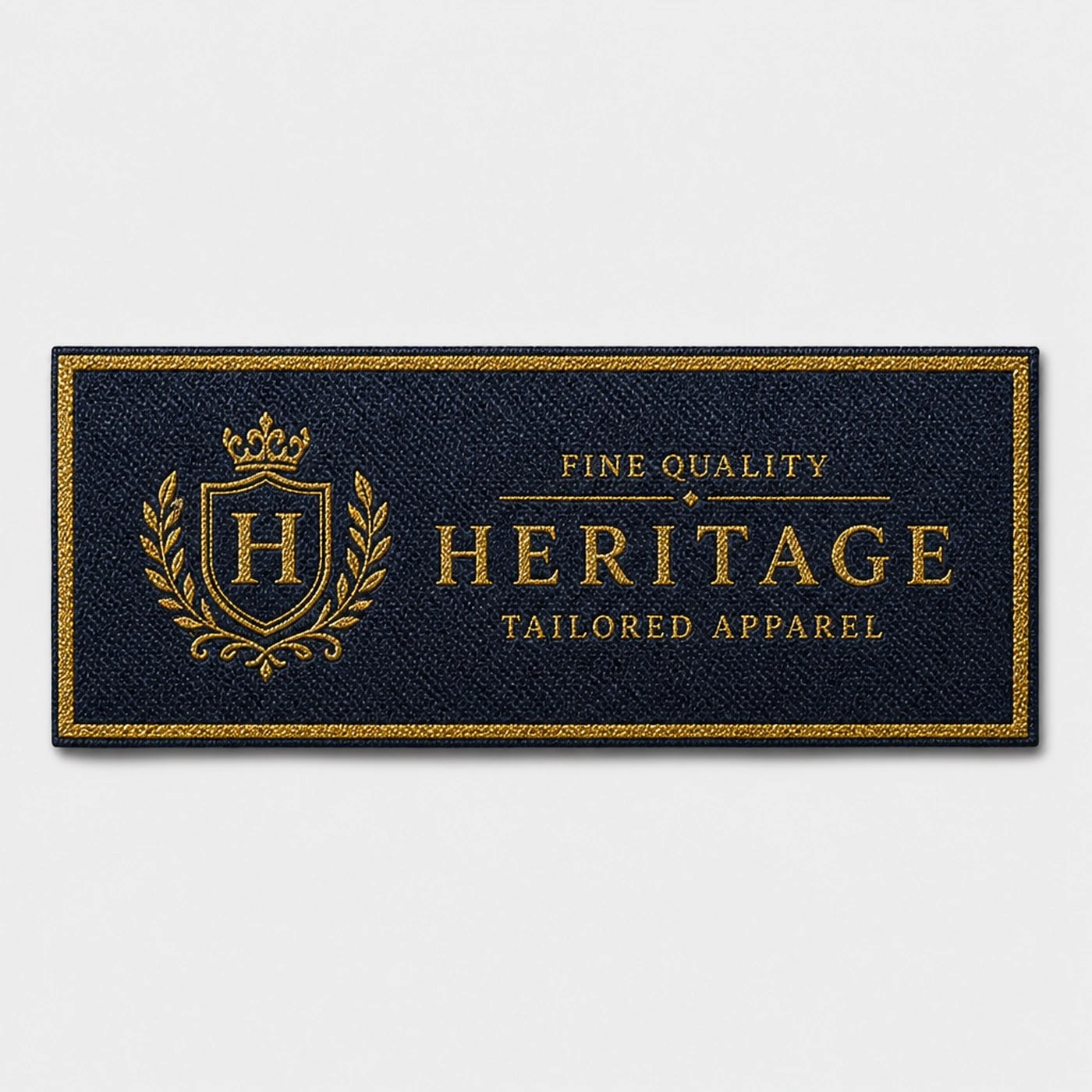 Custom damask woven clothing label