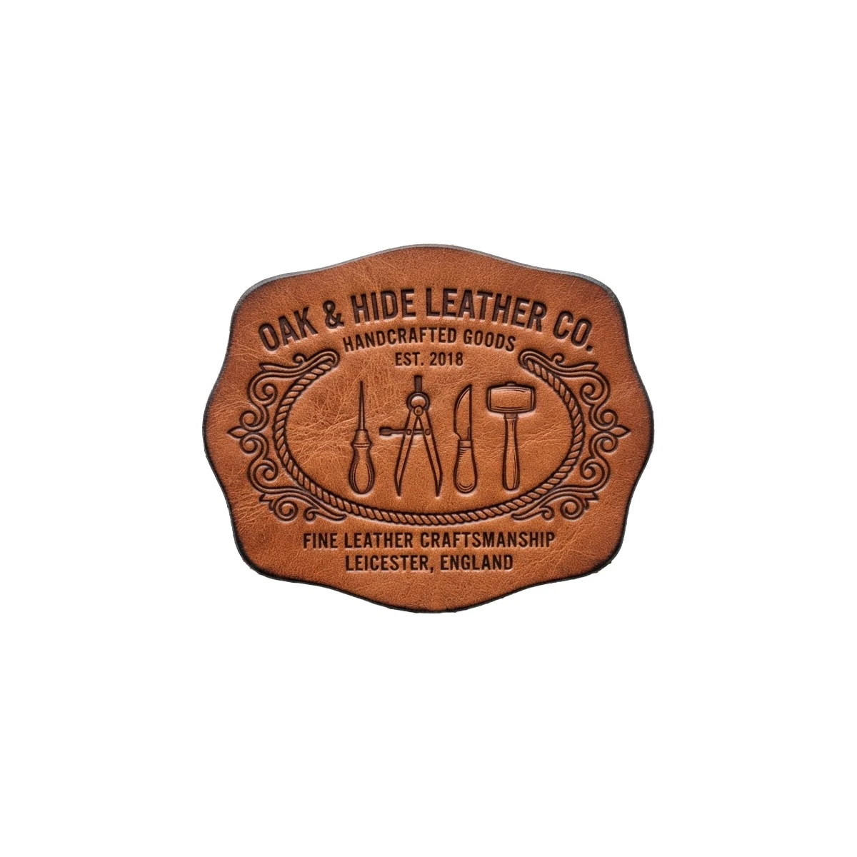Custom leather patches for UK jackets and hats