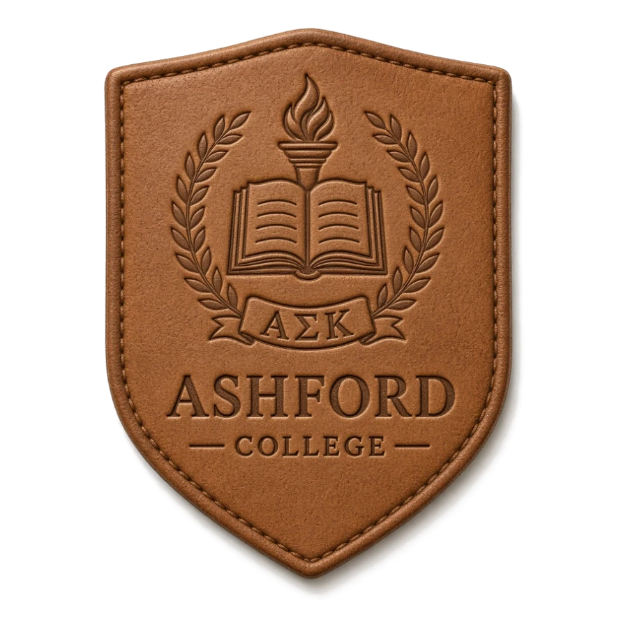 Custom leather patch for Schools, Universities & Greek Life