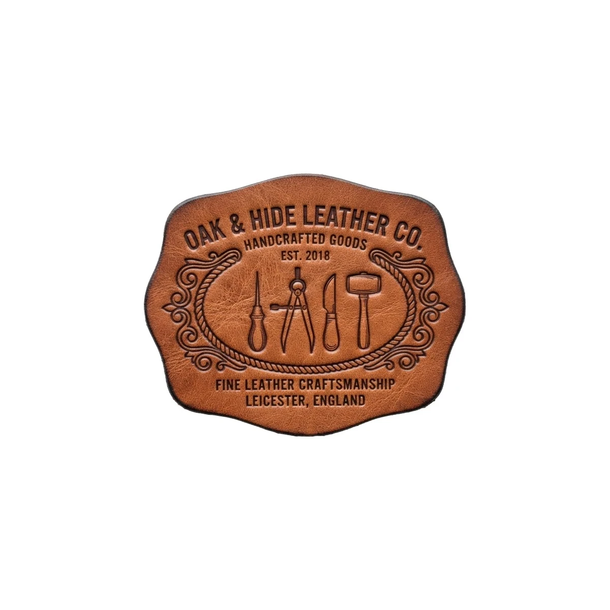 Custom leather patches for UK jackets and hats