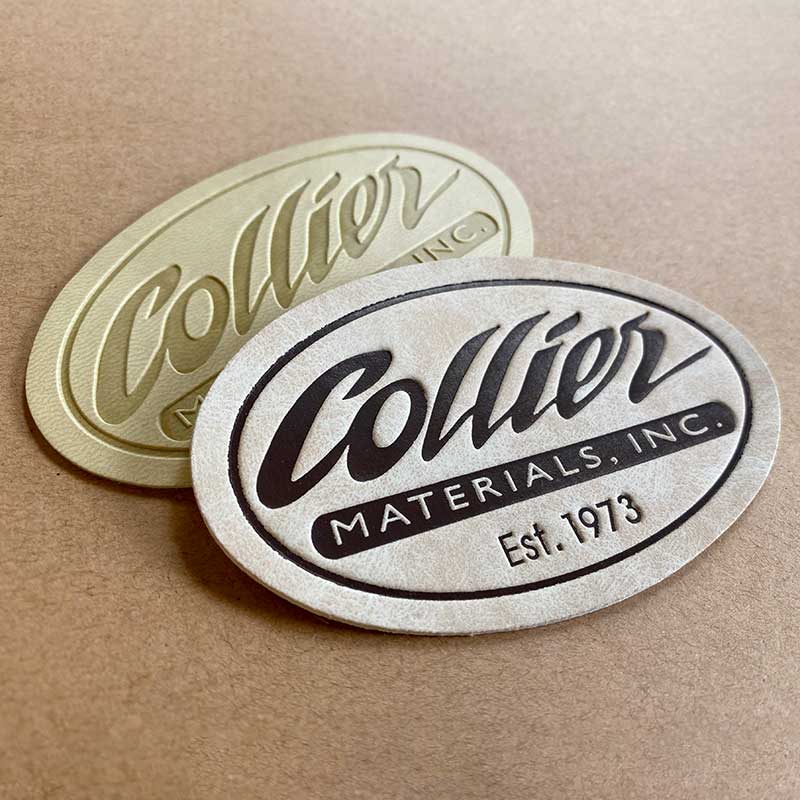 Custom leather name patches