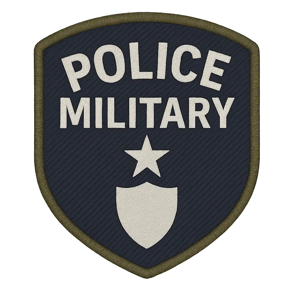 Custom printed police military shield patch