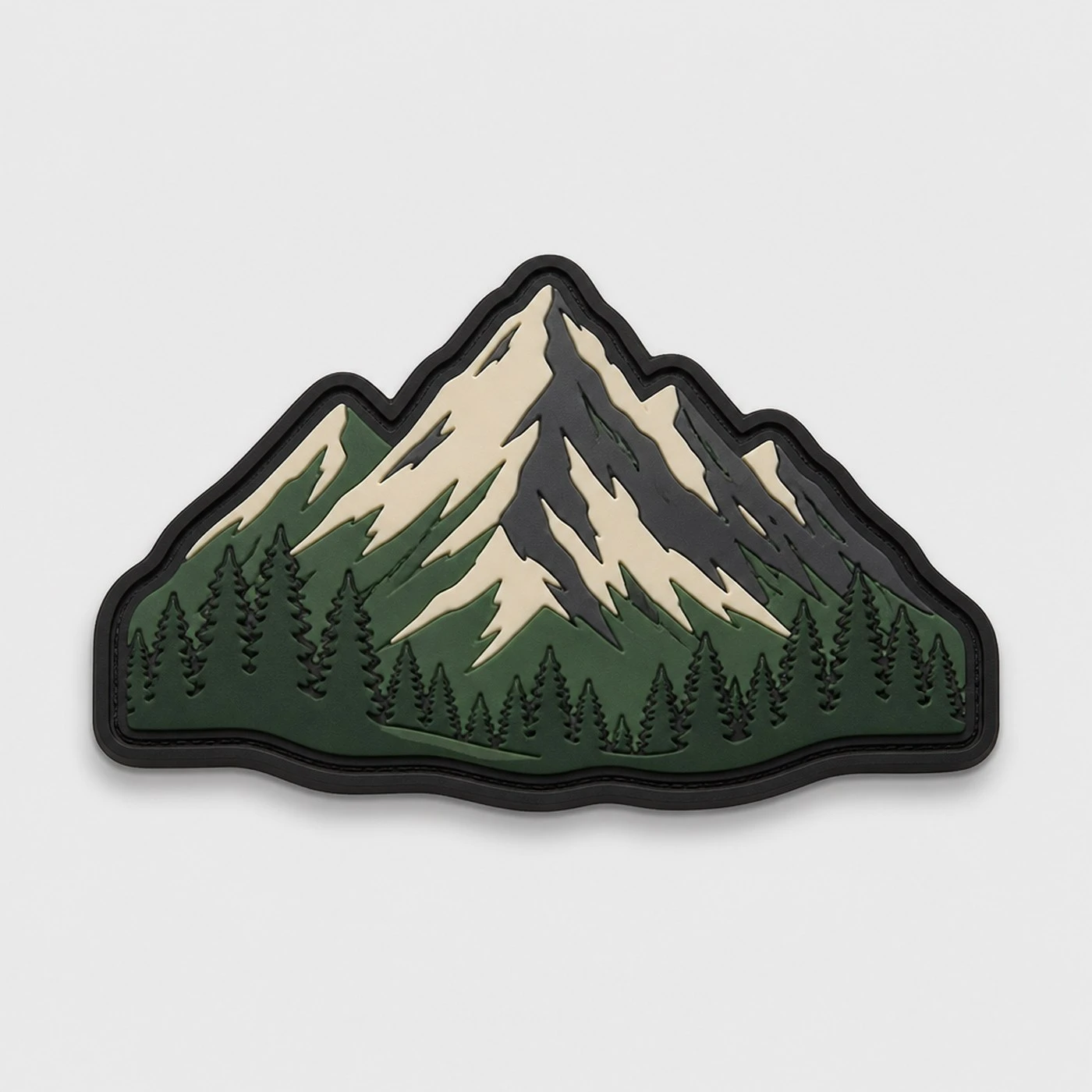 Custom die-cut mountain PVC patch