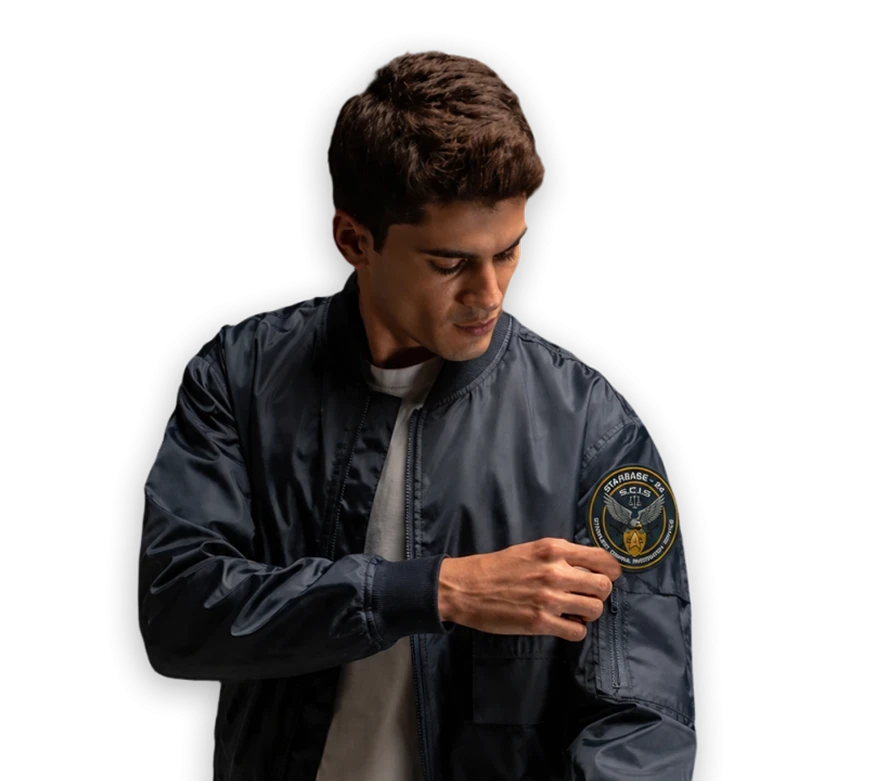 Custom PVC rubber patch for motorcycle gear
